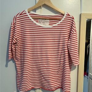 Frank & Eileen Josephine Tee in Red and White Stripes